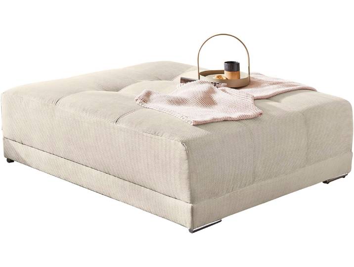 Hocker JOCKENHÖFER GRUPPE Moldau Hocker , beige, B:120cm H:39cm T:120cm, Feincord: 100% Polyester, Hocker, Hocker, Mega-Hocker im XXL-Format, Federkern