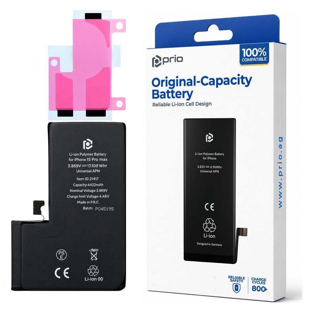 prio Akku für iPhone 15 Pro Max (Universal APN) (PBA-1131)