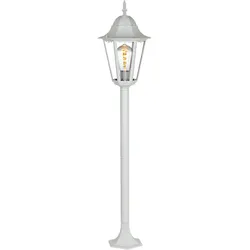 LED Außenstehlampe Stehleuchte Garten Spritzwassergeschützt Weiß Aluminium IP44