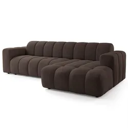 ECKSOFA SETIA Braun Strukturstoff