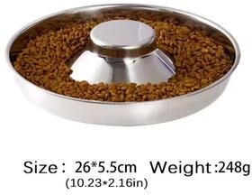 Uplifted Finds Stainless Steel Dog Slow Feeder Bowl 34 Cm
