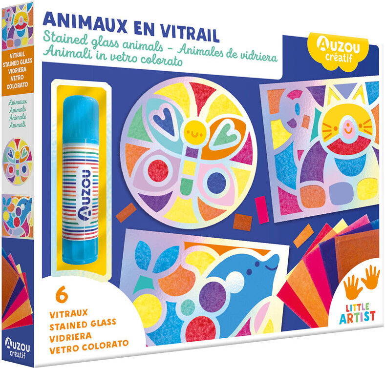 Mon coffret d'artiste Little Artist : Animaux en vitrail - Auzou