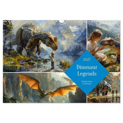 Dinosaur Legends (Wall Calendar 2027 DIN A3 landscape), CALVENDO 12 Month Wall Calendar