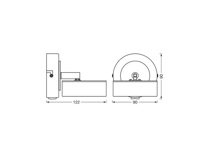 OSRAM LED-Deckenstrahler PLUTO, weiß, 1 Spot, Metall 3.000 K PLUTO, weiß / opal, für Wohn- / Esszimmer, Metall
