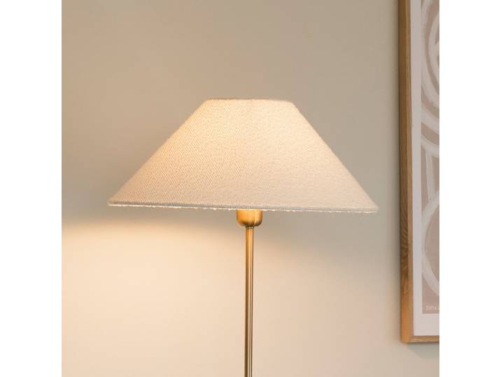Iris Stehleuchte creme/messing Textil - Globen Lighting - Wohnzimmer - Skandinavisch - Stoff / Textil - Einflammig