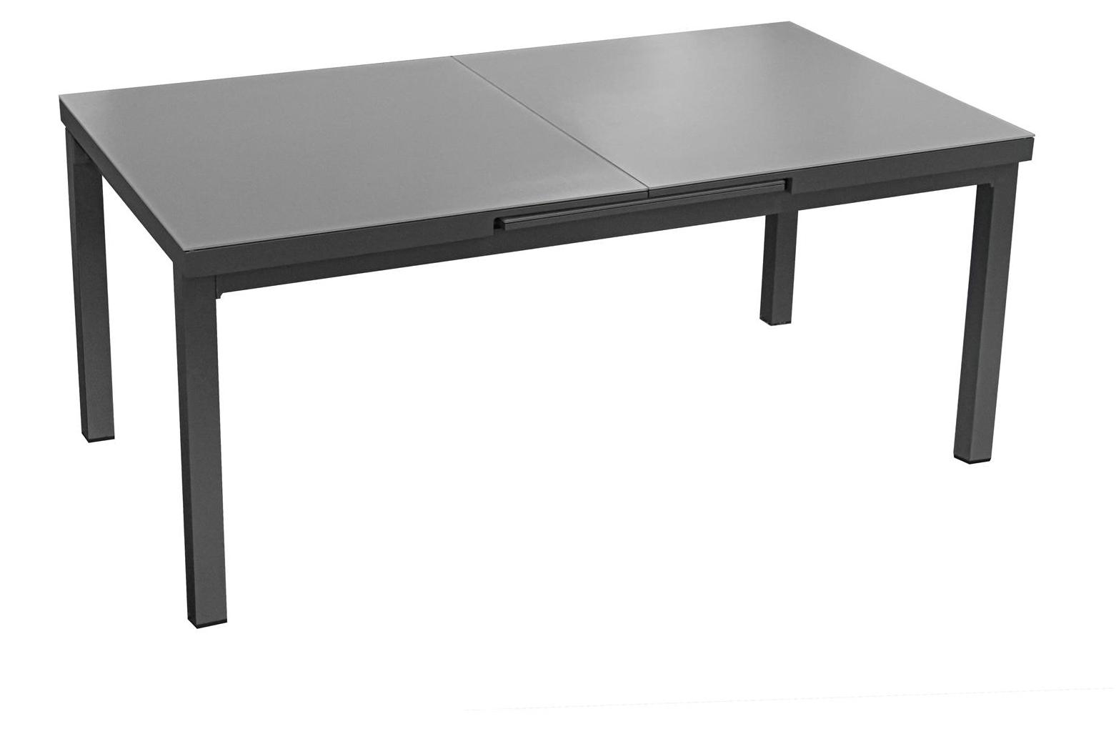 Dining-Tisch bellavista Boston 100 x 77 cm Aluminium/Glas grau