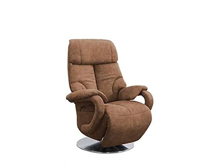 CAVADORE Fauteuil TV Istanbul/Fauteuil TV avec Fonction Relaxation électrique réglable / 2 Moteurs E / 80 x 115 x 79 / Aspect Cuir : Cognac