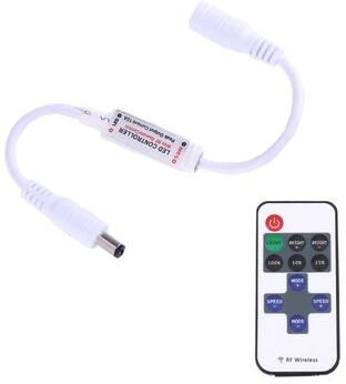 Inspired Deals Mini RF Remote LED Controller For Single Color LED Strips With 11 Key Dimmer Control Mini RF Remote LED Controller For Single Color LED Strips With 11 Key Dimmer Control