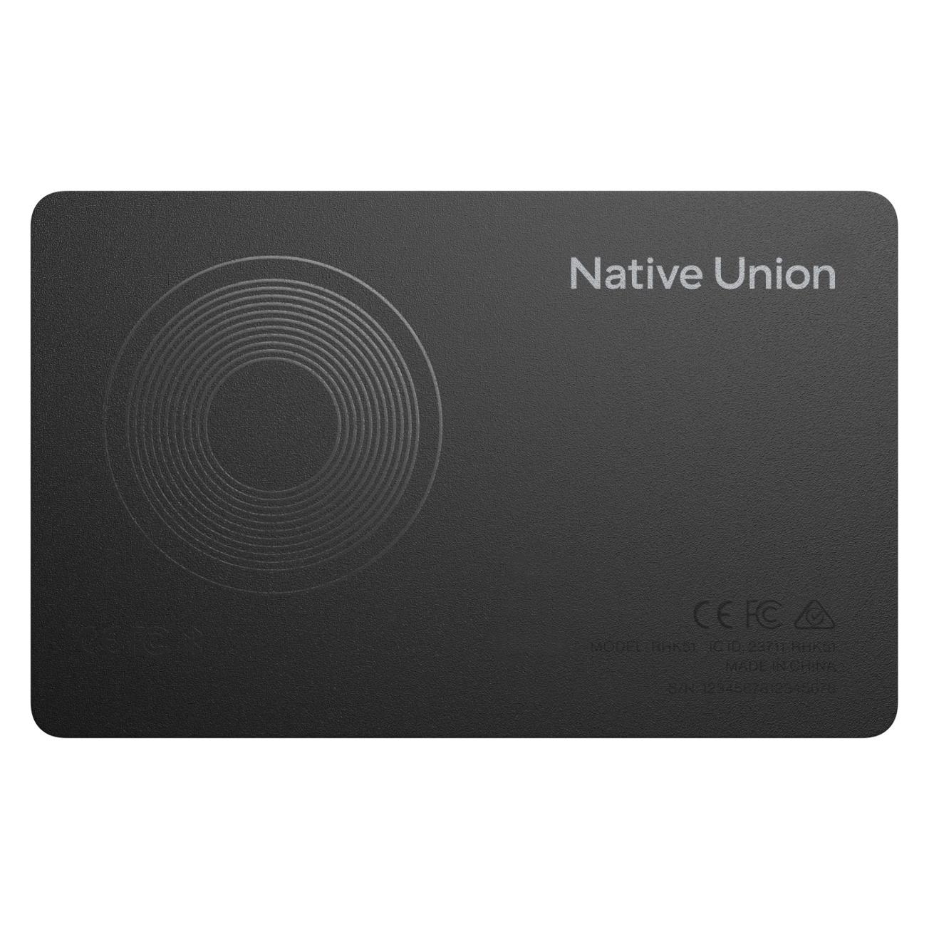 Native Union Findit Card V2 Wallet-Ortungsgerät - Schwarz  mit "Apple Find My" und "Google Find Hub" (Apple Find My, Google Find Hub) (FINDIT-CARD-V2-BLK)