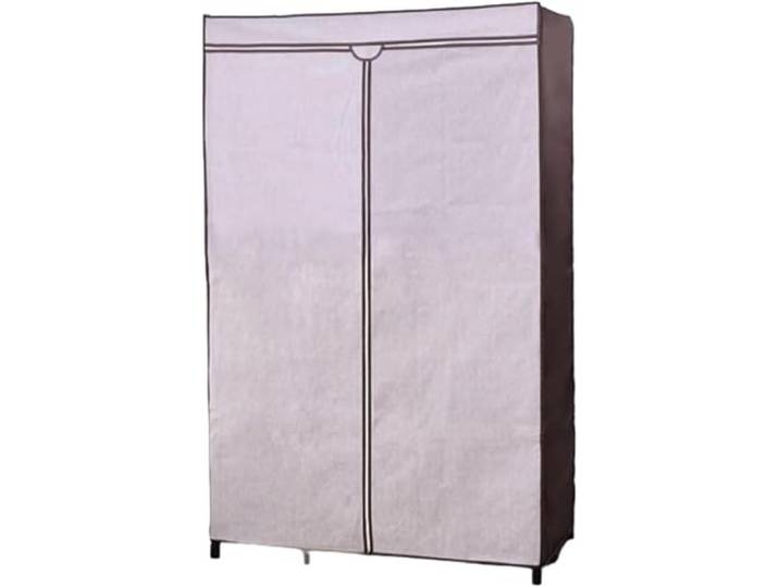 Eisenregal aus Stoff, Kleiderschrank, platzsparender Schlafsaal(Brown-a)