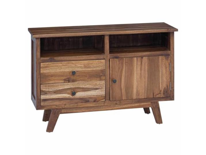 GKMBCVDFR Sideboard mit Schubladen Natur 100 x 30 x 68 cm Massivholz Teak Vintage Design, Esszimmer Wohnzimmer, Mehrere Fächer, Robust, Langlebig