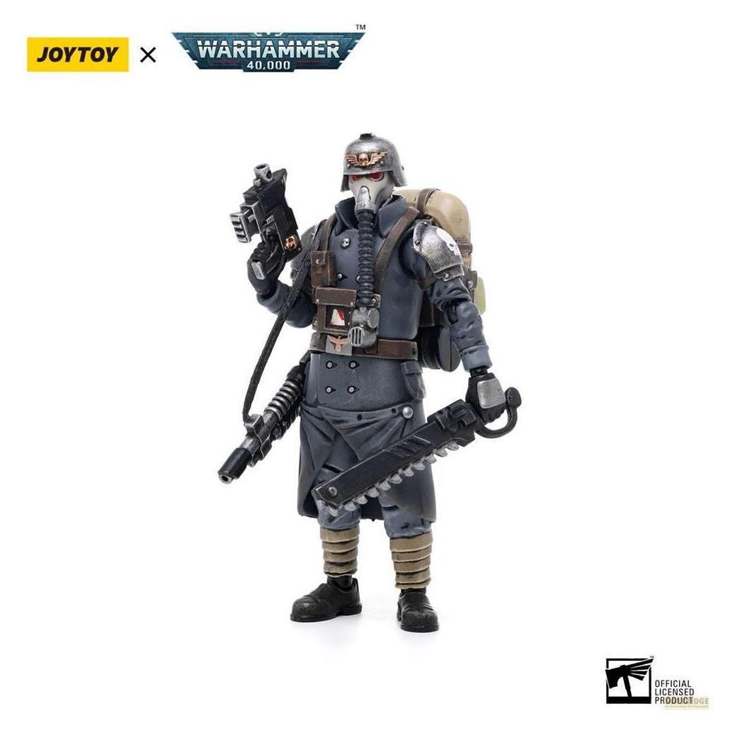 Joy Toy Warhammer 40k Actionfigur 1/18 Death Korps of Krieg Veteran Squad Sergeant 10 cm (JT2641)