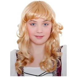 Maskworld Langhaar Kinderperücke goldblond - für Fasching