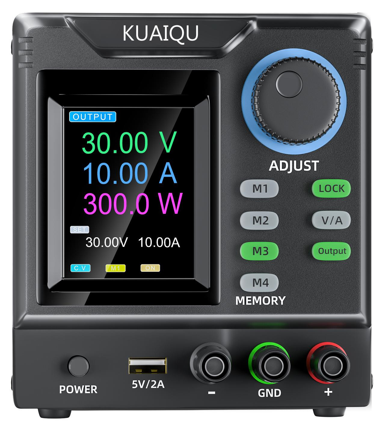 Selius Variabele DC Voeding - 30V 10A - USB & RS-232 - Programmeerbaar - 150-500 VA