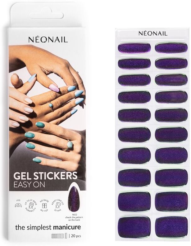 NEONAIL Easy On Gel Stickers nail stickers using a UV/LED lamp shade M02 20 pc