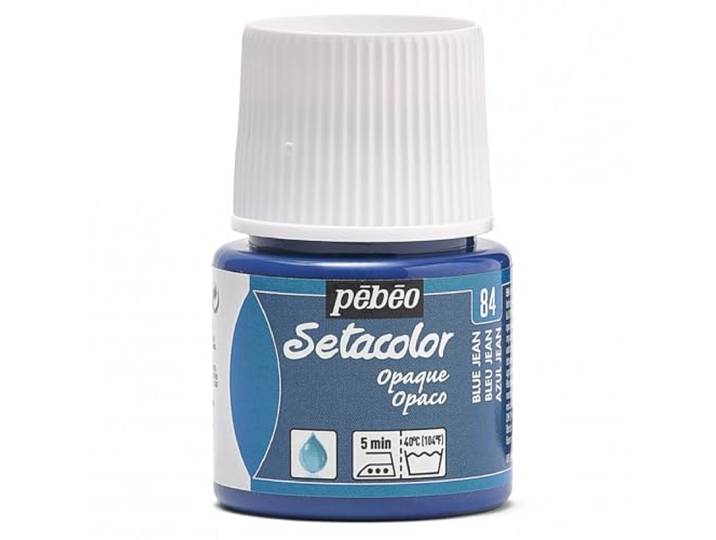 PEBEO Setacolor ondoorzichtige stof verf 45-milliliter fles, blauwe jeans, blauwe Jean