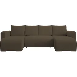 WOHNLANDSCHAFT DORA U mit Bettkasten und Schlaffunktion, U-Form, bequem