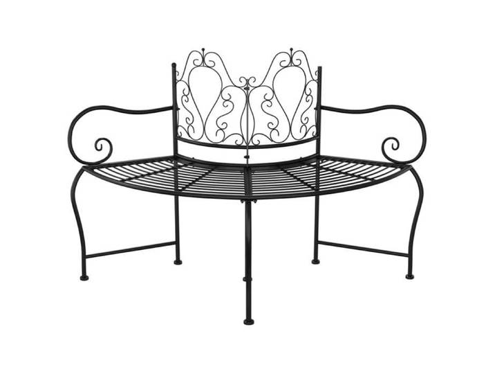 Sale 2026  Banc tour d'arbre 150 cm Noir Acier BB4