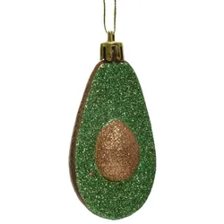 Christmas Decorations 2 Christbaumschmuck Avocado 7cm Weihnachtkugeln Anhänger grün Gemüse Essen