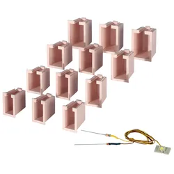 Viessmann 6005 - Hausbeleuchtungs-Startset 12 Boxen, 4 verschiedene Größen u. 1 LED weiß