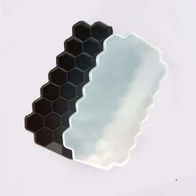 Daily Deals Depot Silicone Ice Cube Tray For Whiskey Cocktails & Slow Melting Drinks black