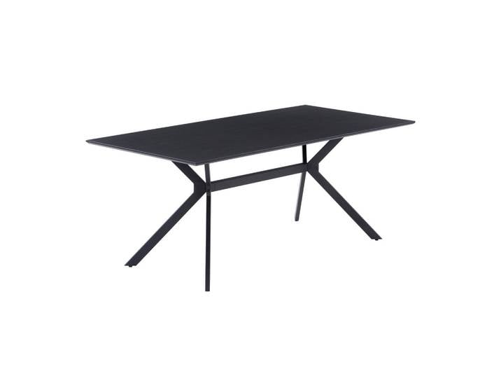 Livetastic Esstisch, Schwarz, Dunkelgrau, Metall, rechteckig, X-Form, 90x75x180 cm, Esszimmer, Tische, Esstische