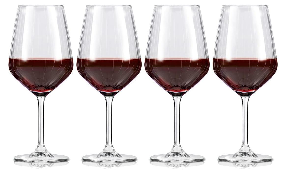 Alpina Design set van 4 rode wijnglazen van 50 cl