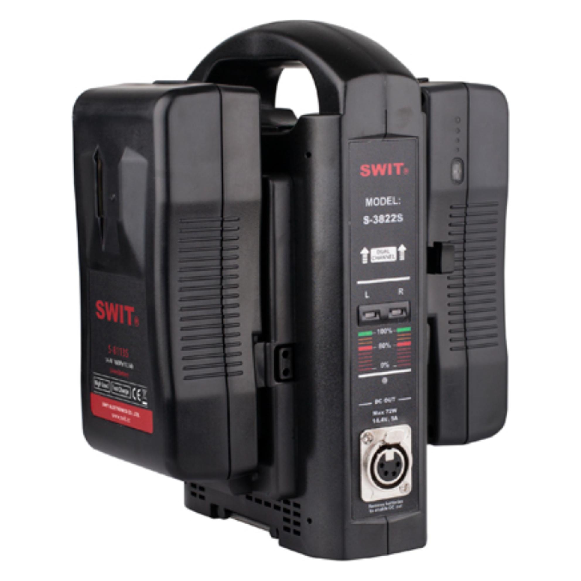 Swit S-3822S | 2chx3A Fast Simultaneous Charger, adaptor out, V-mount (Kamera Akku Ladegerät) (S-3822S)