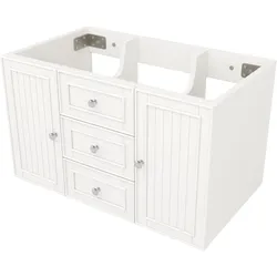 MODFU Hängender Waschbeckenunterschrank MDF Weiß 78,5x46x46,8 cm mit Schubladen, Schrankfach und wasserfester Lackoberfläche