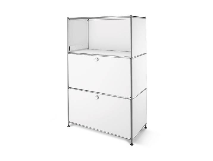Tchibo - Regal Metall »Cn3« mit 2 Klappenfächern - 77x40x120,5cm - chrom -