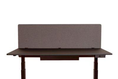 Schreibtisch-Trennwand Luxor, für Plattenstärke bis 40 mm, Klammerbefestigung, B 1600 x T 20 x H 600 mm, ca. 9 kg, recycelte Materialien, schiefergrau