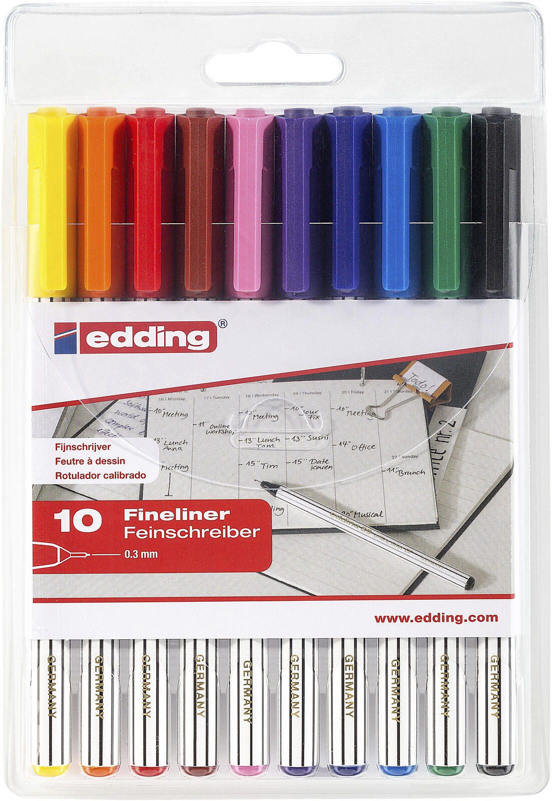 edding 89 Office Liner Fineliner 0.3 mm Mehrfarbig 4-89-10