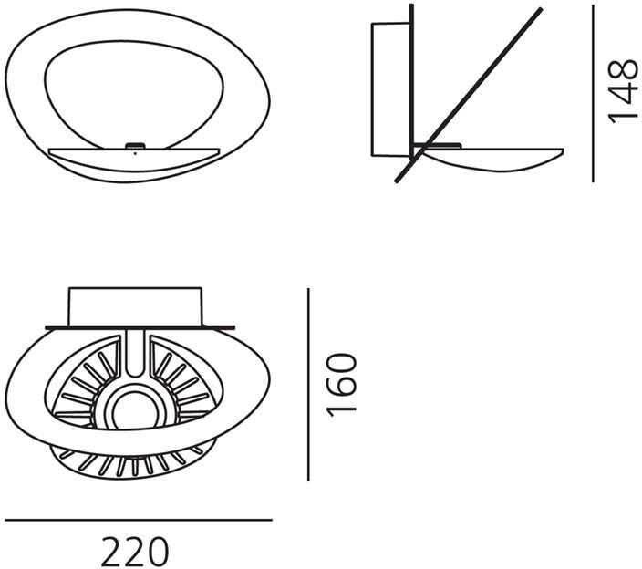 Artemide Pirce Micro LED Wandleuchte (weiß, extra-warmweiß (2700 K)) weiß   extra-warmweiß (2700 K)
