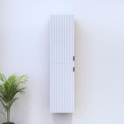 Meble Furniture Capri 2D 140 Wall-Mounted Cabinet with Matte Finish, 13.8W x 13.7D x 55.1H inches, European Design