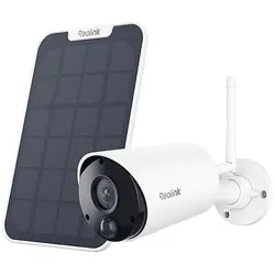 REOLINK Argus Series B320 mit Solarpanel - Solarbetriebene 5MP-Außenkamera, Personen- und Fahrzeugerkennung, Zwei-Wege-Audio, Überwachungskamera-Set