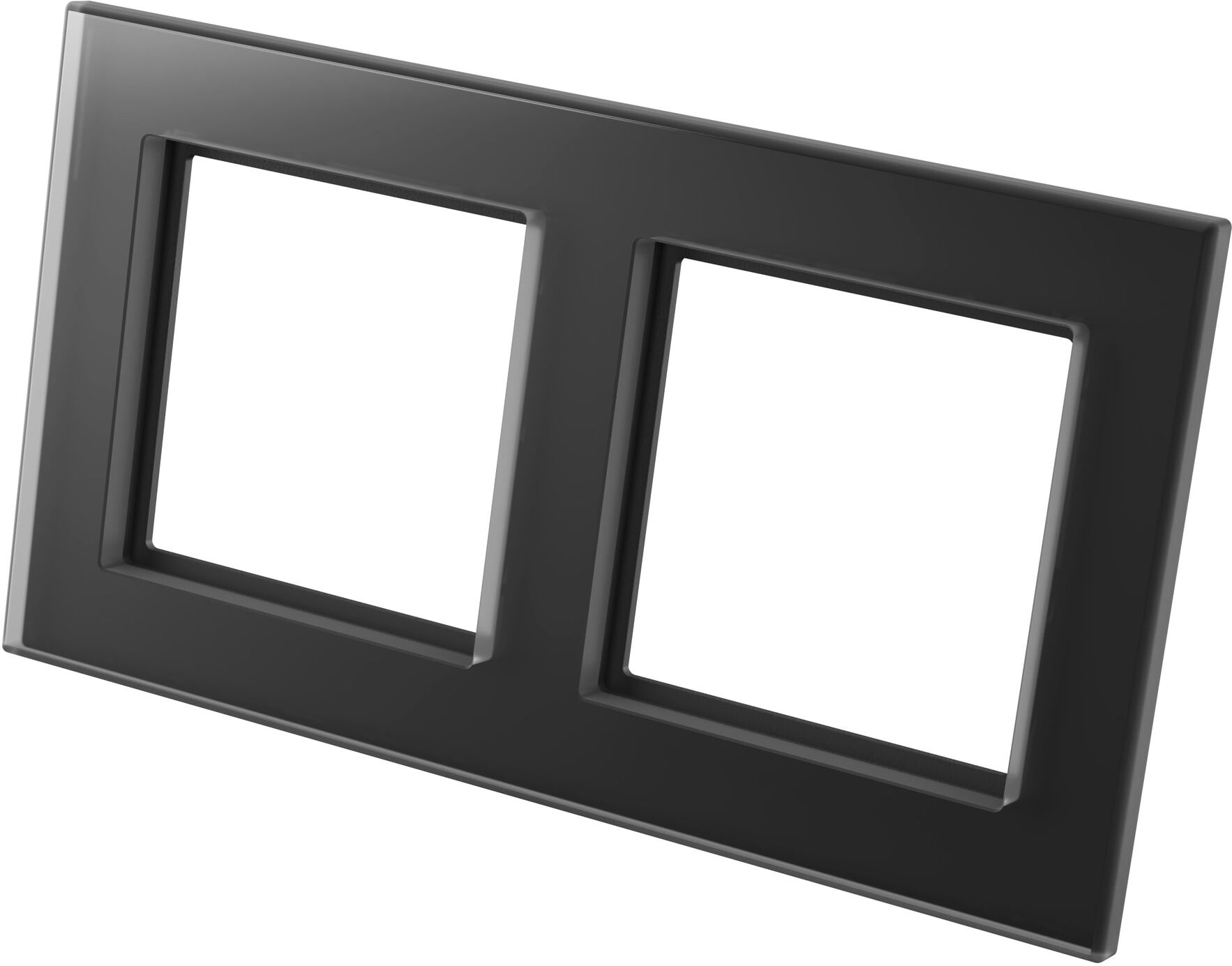 HOMEMATIC IP Smart-Home-Zubehör "Glasrahmen – 2-fach", schwarz, B:12,5cm H:5cm T:16cm, Smart-Home-Stationen, Smart-Home-Zubehör