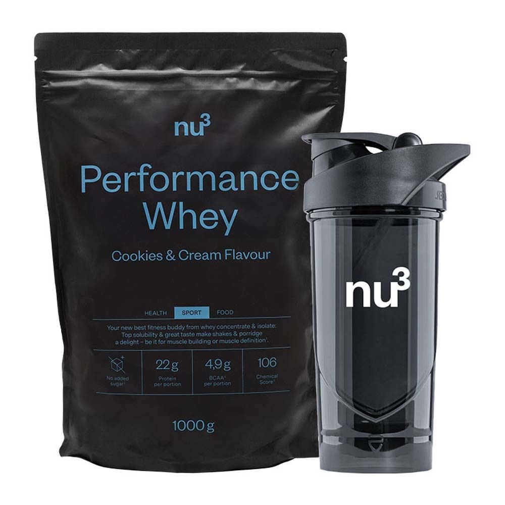 Performance Whey Cookies-Cream + Shaker 1 St Pulver