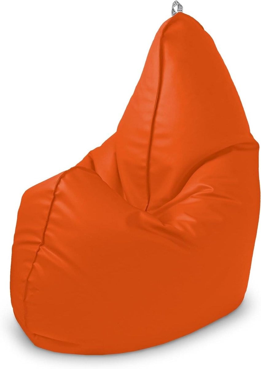 Zitzak Relax XXL Bean bag Poef in Oranje Kunstleer