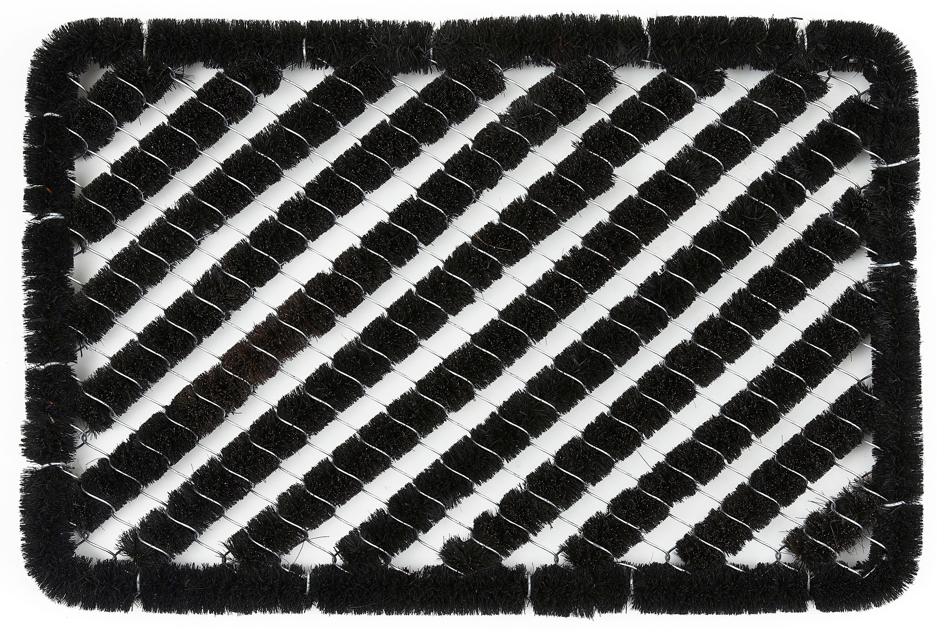 Fussmatte ANDIAMO "Kokos Drahtgitter", schwarz, B:40cm H:30mm L:60cm, Kokos, Teppiche, Fussmatte, Schmutzfangmatte, robust & strapazierfähig, In- und Outdoor geeignet schwarz B : 40cm 1 Stk., 30mm, L: 60cm