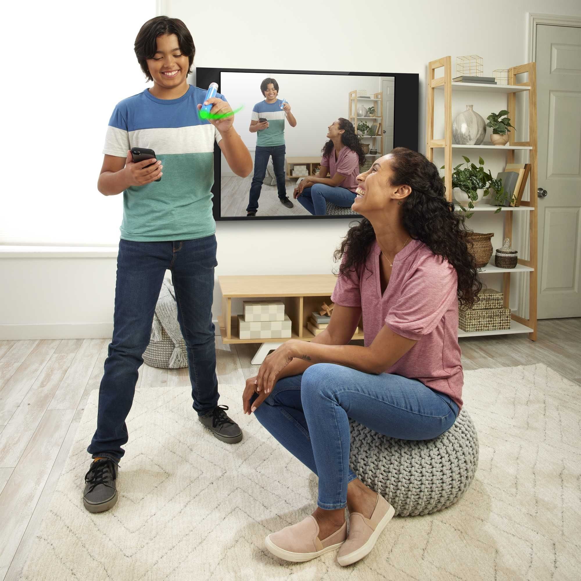Mattel Pictionary Air 2 Interactive Drawing Game with Digital Clue Packs for Family Game Nights