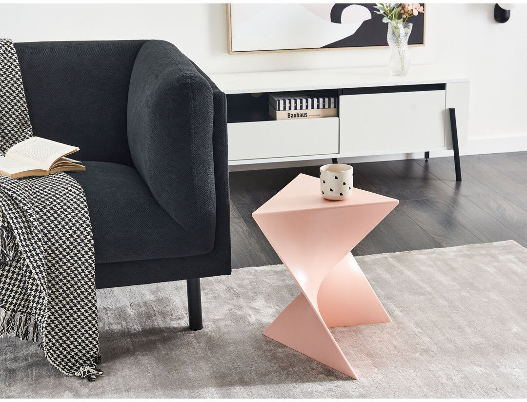 Metro PECOS Side Table Pink 44cm H X 40cm W X 40cm D