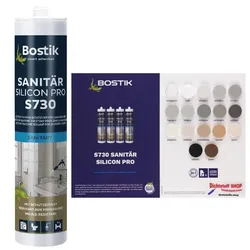 Bostik S730 Sanitär Silicon Pro 1K Silikon Dichtstoff 300ml Kartusche