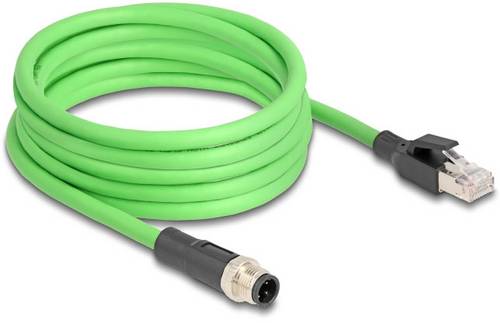 Delock 80427 RJ45 / M12 Patchkabel SF/UTP 2.00m Grün 1St.