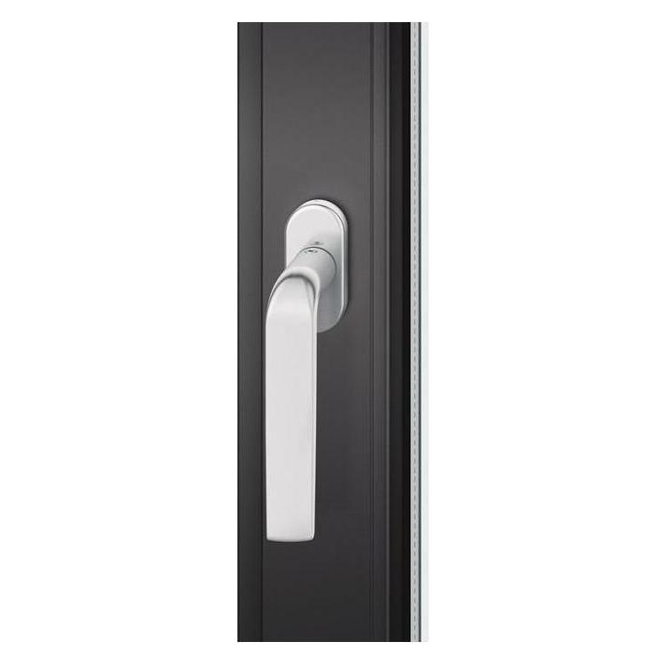 Magni Fenstergriff ovale Ros. 7mm Stift. 10mm Nocken Stiftüberstand 24-38mm Edelstahl fein matt (0 34 1267 09039 6204)