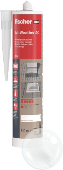 Mastic d'étanchéité fischer DDK 310ml transparent (049103)