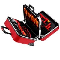 Werkzeugkoffer "BIG Twin Move RED" Elektro Kompetenz, 42-teilig, Werkzeug-Set rot, mit Werkzeug-Sortiment für Arbeiten an elektrischen Anlagen