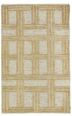 NAVATEXTURA Canyon Handwoven Natural Jute Weaved Design Rug