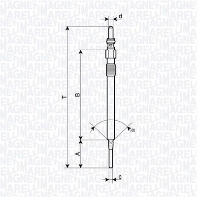 MAGNETI MARELLI Glühkerze 062900141304 für GM Chrysler JEEP VM