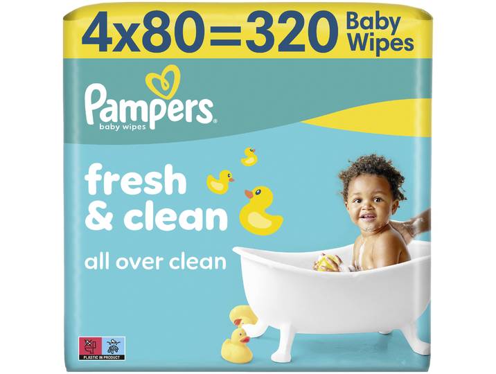 Pampers Fresh Clean Freuchttücher 4x80 Stück