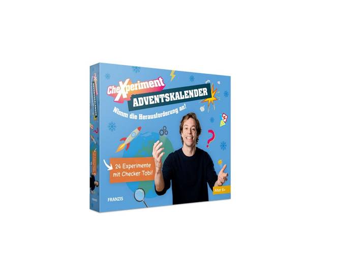 Adventskalender FRANZIS CheXperimen , blau (bunt), Adventskalender, Adventskalender